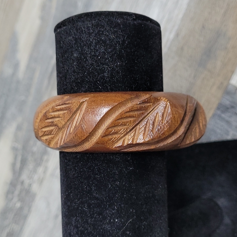 Wood Carved Bracelet
